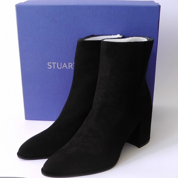 New STUART WEITZMAN Suede Almond Toe Ankle Boot - Picture 4 of 8